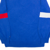 TOMMY HILFIGER Womens Jumper Blue V-Neck Tight Knit M