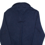 TOMMY HILFIGER Mens Jumper Blue 1/4 Zip Tight Knit S