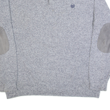 CHAPS Mens Jumper Grey 1/4 Zip Tight Knit XL