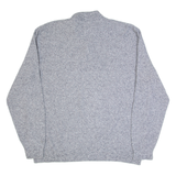 CHAPS Mens Jumper Grey 1/4 Zip Tight Knit XL