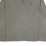 POLO RALPH LAUREN Mens Jumper Grey 1/4 Zip Tight Knit XL
