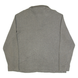 POLO RALPH LAUREN Mens Jumper Grey 1/4 Zip Tight Knit XL