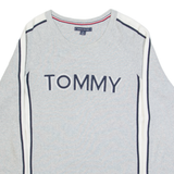 TOMMY HILFIGER Womens Jumper Grey Tight Knit M