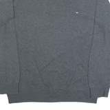 TOMMY HILFIGER Womens Jumper Grey Roll Neck Tight Knit M