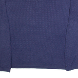 TOMMY HILFIGER Womens Jumper Blue V-Neck Cable Knit L