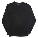 TOMMY HILFIGER Mens Jumper Black Tight Knit XL