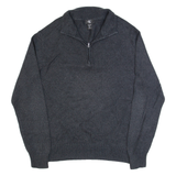 CALVIN KLEIN Mens Jumper Grey V-Neck Tight Knit XL