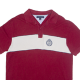 TOMMY HILFIGER Mens Polo Shirt Maroon XL