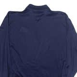 TOMMY HILFIGER GOLF Oversized Mens Polo Shirt Blue Long Sleeve M