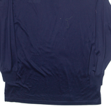 TOMMY HILFIGER GOLF Oversized Mens Polo Shirt Blue Long Sleeve M