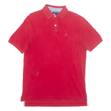 TOMMY HILFIGER Mens Polo Shirt Red M