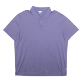 CALVIN KLEIN Mens Polo Shirt Blue Striped 2XL