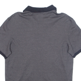 CALVIN KLEIN Mens Polo Shirt Grey Striped M