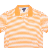 TOMMY HILFIGER Slim Fit Mens Polo Shirt Orange Striped 2XL