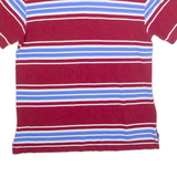 TOMMY HILFIGER Mens Polo Shirt Red Striped XL