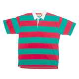 ST JOHNS BAY Mens Polo Shirt Red 90s Colourblock L