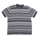 CHAPS Mens Polo Shirt Black Striped L