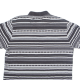 CHAPS Mens Polo Shirt Black Striped L