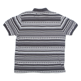 CHAPS Mens Polo Shirt Black Striped L