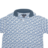 OCEAN PACIFIC Mens Polo Shirt Blue Floral M