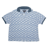 OCEAN PACIFIC Mens Polo Shirt Blue Floral M
