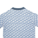 OCEAN PACIFIC Mens Polo Shirt Blue Floral M
