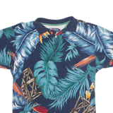 CHAPS RALPH LAUREN Hawaiian Style Mens Polo Shirt Blue Floral M