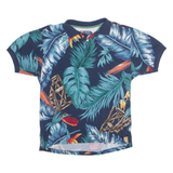 CHAPS RALPH LAUREN Hawaiian Style Mens Polo Shirt Blue Floral M