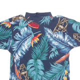CHAPS RALPH LAUREN Hawaiian Style Mens Polo Shirt Blue Floral M