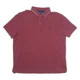 NAUTICA Mens Polo Shirt Maroon L