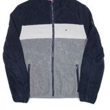 TOMMY HILFIGER Fleece Lined Mens Grey Hoodie Full Zip S
