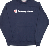 CHAMPION Mens Blue Hoodie M