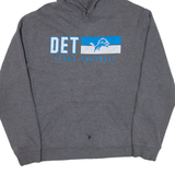 NFL Lions Football Mens Grey Hoodie USA L