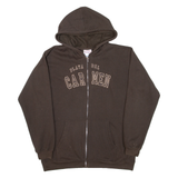 LE MAN Carmen Mexico Womens Brown Hoodie Full Zip M