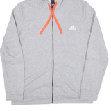 ADIDAS Womens Grey Hoodie Full Zip XL