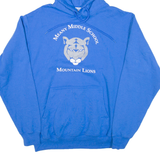 PORT & COMPANY Mountain Lions Mens Blue Hoodie USA M