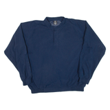 NIKE Mens Sweatshirt Blue Button Neck L