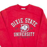 CHAMPION Dixie State University Mens Sweatshirt Red USA XS