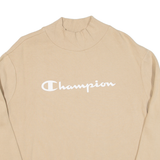 CHAMPION Womens Sweatshirt Beige High Neck M