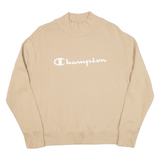 CHAMPION Womens Sweatshirt Beige High Neck M