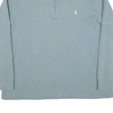 POLO RALPH LAUREN Mens Sweatshirt Blue 1/4 Zip XL