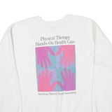 HANES Physical Therapy Mens Sweatshirt White USA 2XL