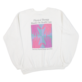 HANES Physical Therapy Mens Sweatshirt White USA 2XL