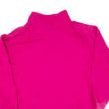 CHEETAH Womens Sweatshirt Pink Button Neck 90s L