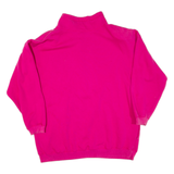 CHEETAH Womens Sweatshirt Pink Button Neck 90s L