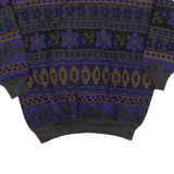 Crazy Print Womens Sweatshirt Purple ONE SIZE