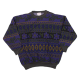 Crazy Print Womens Sweatshirt Purple ONE SIZE