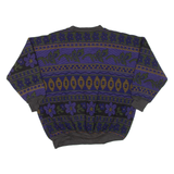 Crazy Print Womens Sweatshirt Purple ONE SIZE