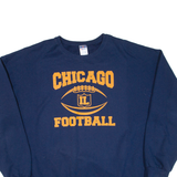 JERZEES Chicago Football Mens Sweatshirt Blue USA 2XL