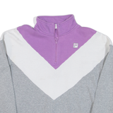 FILA Womens Sweatshirt Grey 1/4 Zip M